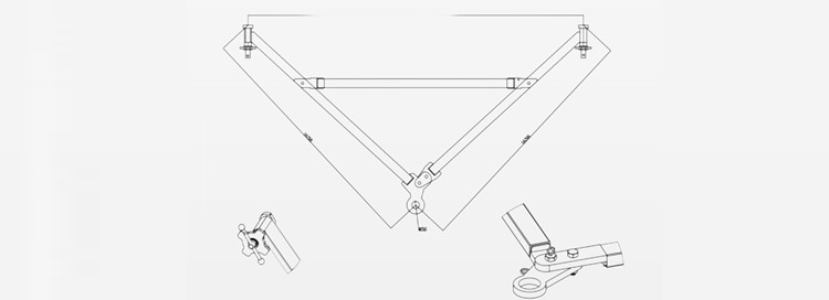 集装箱用三角牵引架尺寸图
